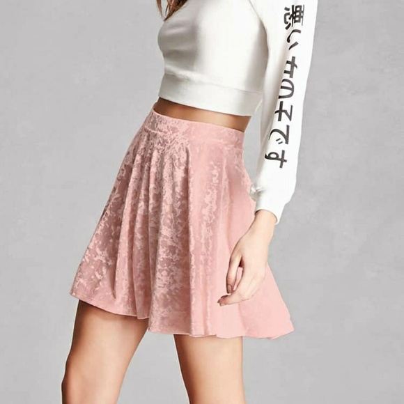 High waisted pastel femenine pink cotton skirt - Picture 8 of 8